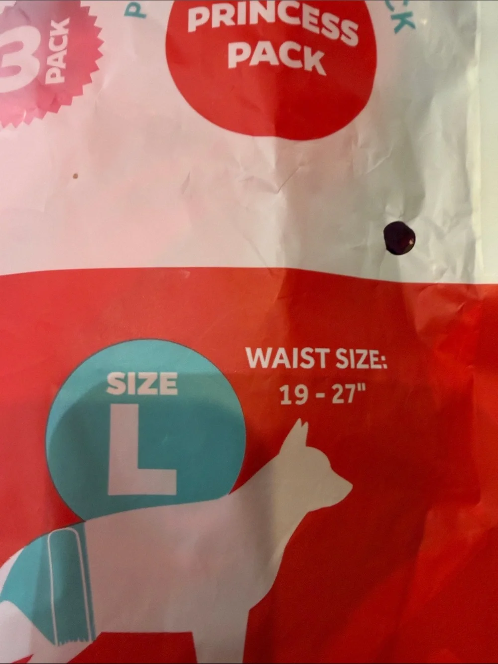 Washable Pink Dog Diapers - 3 Pack